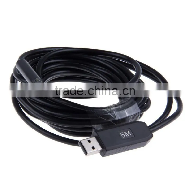 2M Cable Length Waterproof USB Endoscope Tube Snake Borescope Video Inspection Camera 2.0M HD 1080*720P with 4 LEDs 10mm Lens