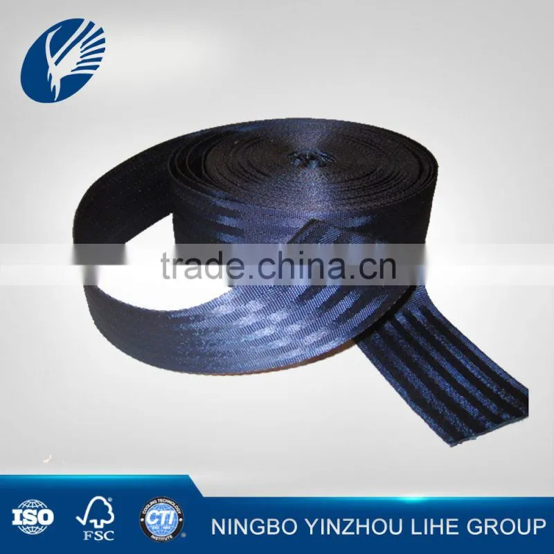 2016 High quality polyester car safety seat belt colored woven webbing tapes