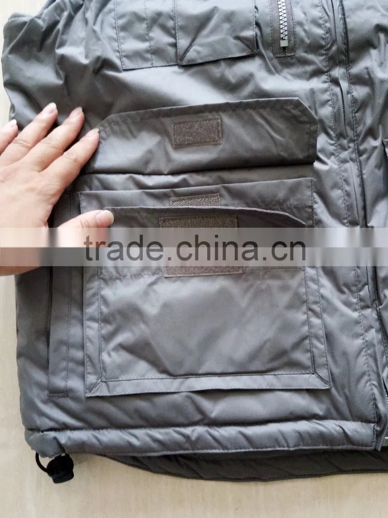100% polyester work vest uniform fleece lining with pockets for men wholesale