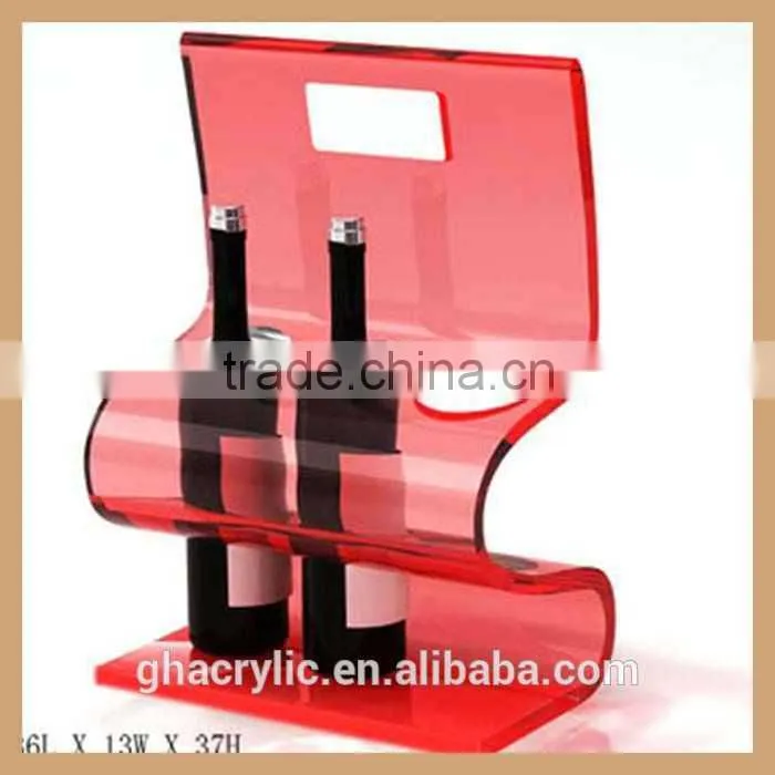 assorted color acrylic wine display rack