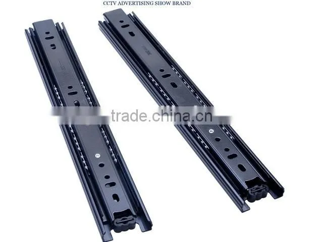 2016 New coming buffer function metal slide bracket for for furniture ball bearing slide rail