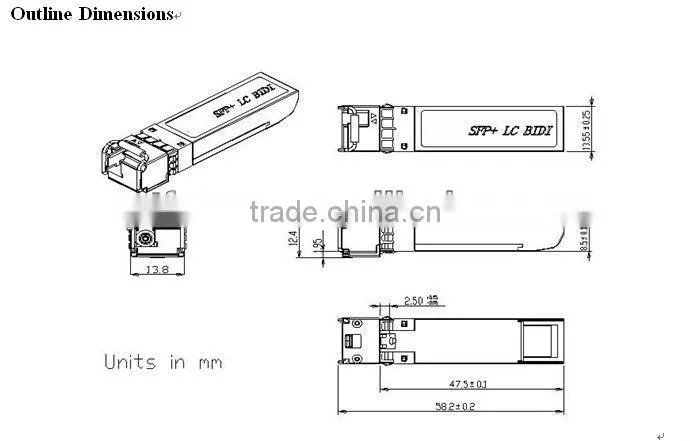 10G SFP+ BIDI transceiver 100km