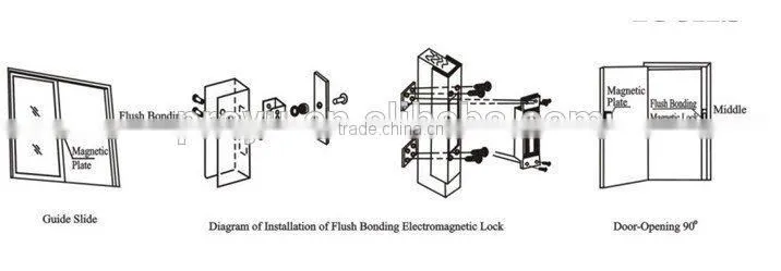 PROYU Indicator Lights Gates 280kg Magnetic Electric Locks