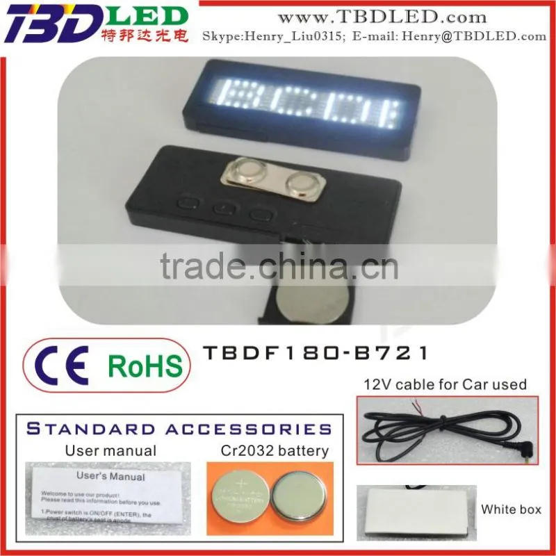 mini led message board/mini led name card screen/LED Rechargeable display/fashion mini led nameplate