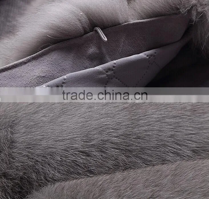 Unique design fashion knitted short fox fur vest with price