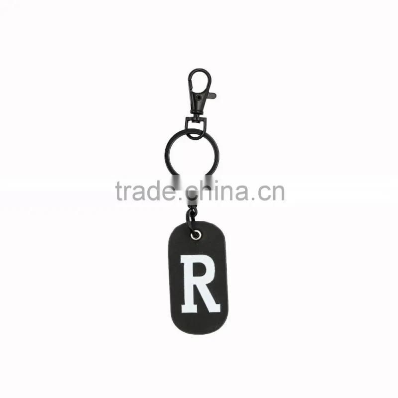 2016 new gift word genuine leather key chain metal car key chain