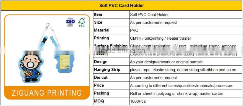 Customized Plastic ID Card Holder