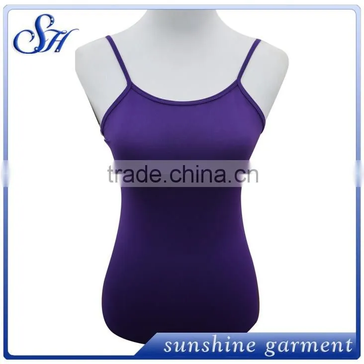 sexy women red spandex spaghetti strap tank top