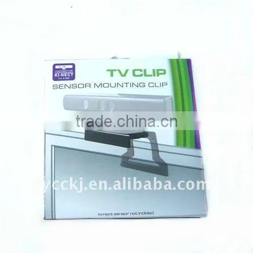 TV mounting clip for xbox360 kinect sensor for game accessory with color box or plastic packing