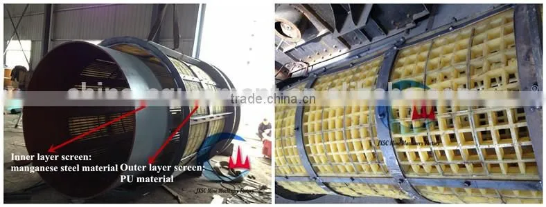 Good effect clay cleaning trommel,wash mud trommel