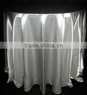 Elegant shiny satin plain table cloth for wedding