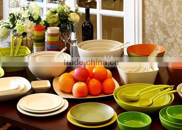 Eco-friendly Bamboo fiber Salad Bowl 3 set