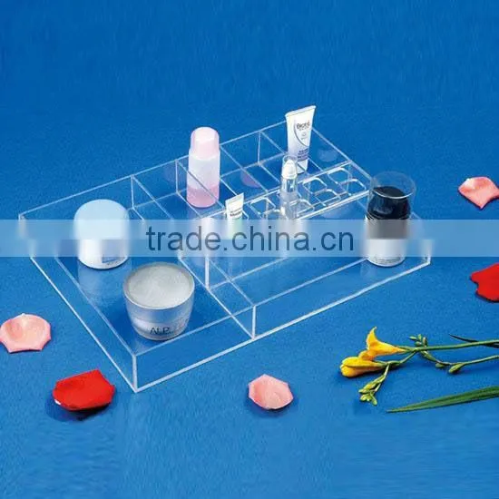 L-shaped multifunctional acrylic cosmetic display case