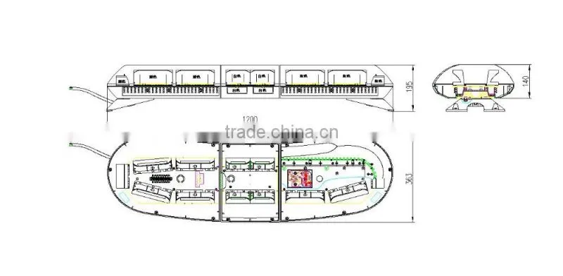 Large Power Led Police Lightbar TD-6208-S0H