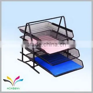 High Quality colorful A4 size metal 3 tier document tray