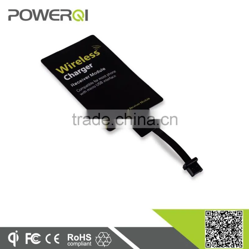 Powerqi universal qi wireless charger receiver module for micro usb phone