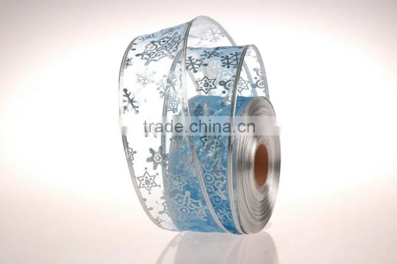 Wholesale Wire Edge Christmas Ribbon for Gift Packaging