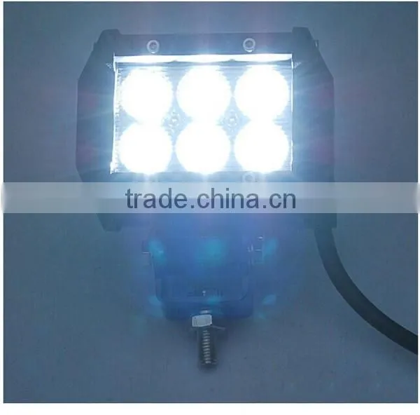 4" 18w 6 C ree LED SUV Off-road Boat Headlight Spot Driving Fog Light Led Work Light Bar + Mounting Bracket