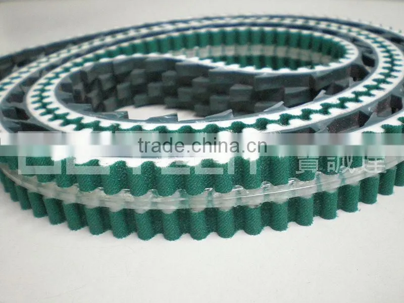 PU timing belt with guide belt - transparent