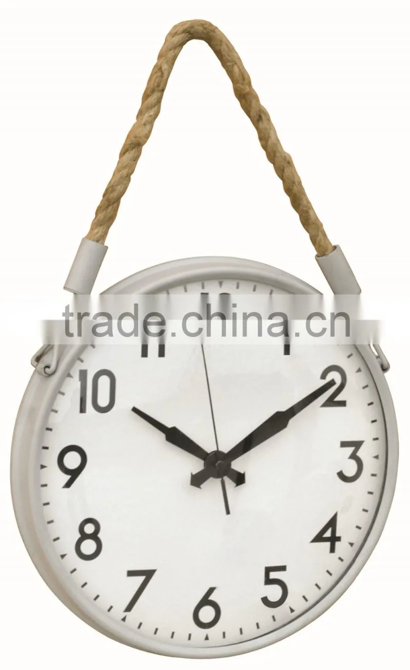 Classic rope home metal mounted clock decorative wall clock