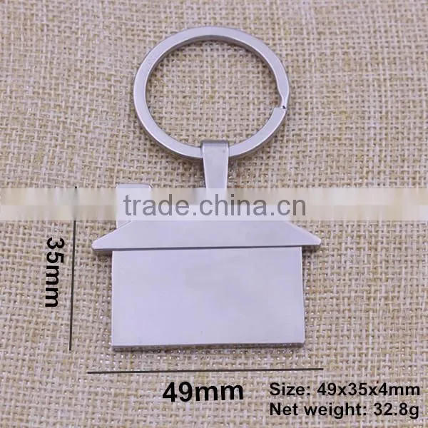 Promotion gifts custom logo metal house shape keyring