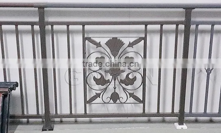 Luxury aluminum/meter/galvanized steel balcony railing
