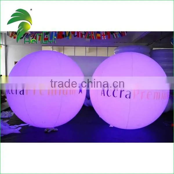 Advertising Magic 0.18mmPVC LED balloon / Inflatable Moon Light Balloon For Wedding Decoration