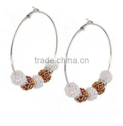 basketball wives hoop earring/shamballa crystal earring