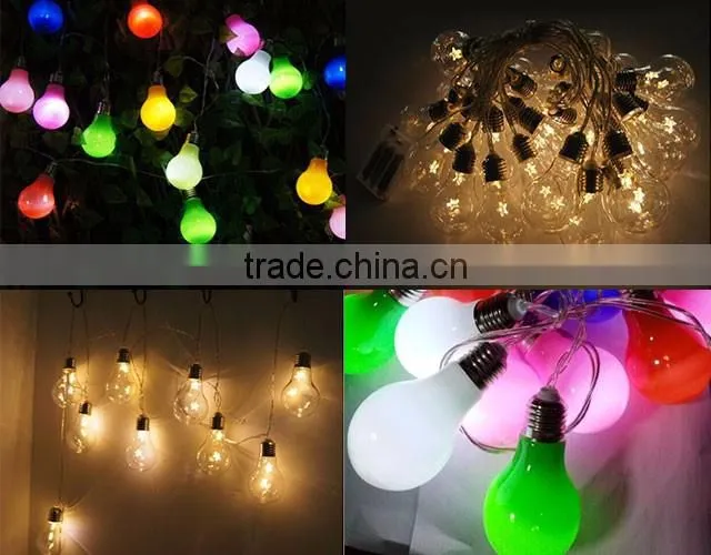 Remote control motion sensor led bulb string lights