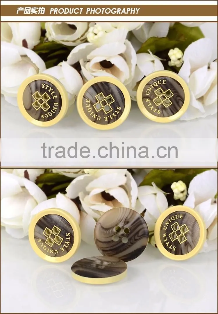 Three color Resin Laser Button,suit cost buttons