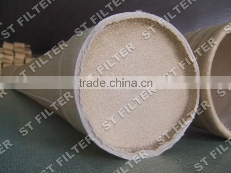 PE+Aramide Synthetic fiber with fiberglass filter bag