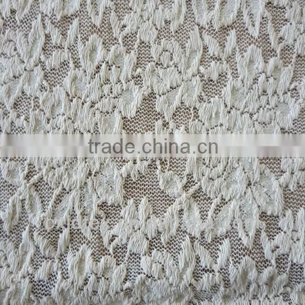 High quality custom wholesale bridal dress cheap white cotton lace fabric