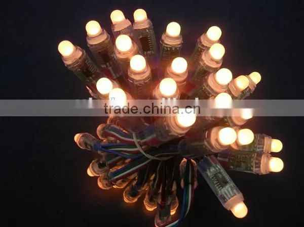 12mm DMX512 pixel string light,DC5V input;full color;50pcs a string,waterproof IP68;Round Shape