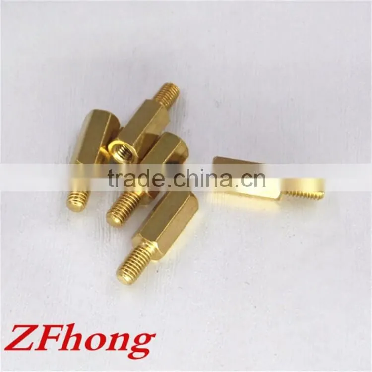 factory M2 M2.5 M3 M4 brass male female threaded hex standoff pcb brass standoff spacer