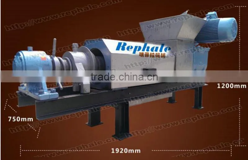 Double screw coffee grounds pressing machine with SUS304