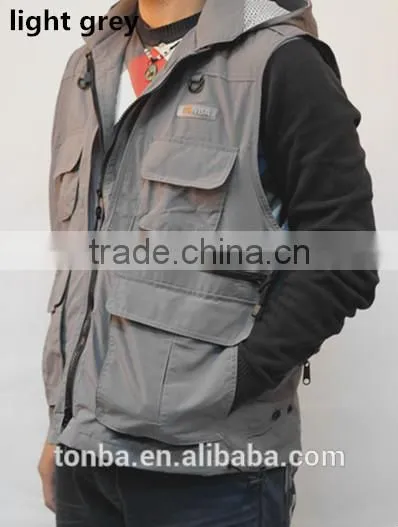 Customized Waterproof Nylon Potography Vest and Camera Vest Jacket-Red