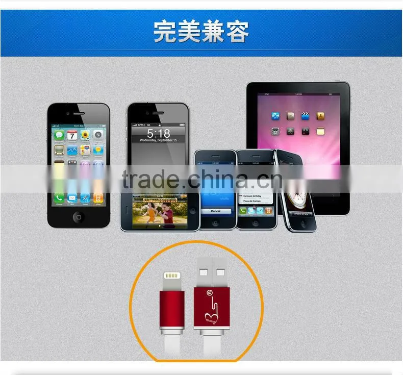 Flat USB cable for ipad air/mini2,tablet pc data cable
