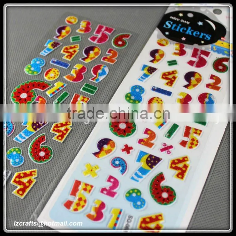 Foam Number Sticker