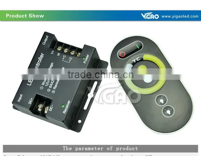 Manufacture in China factory RGB Touch Screen Dimmable LED RGB Remote Wireless RF Controller
