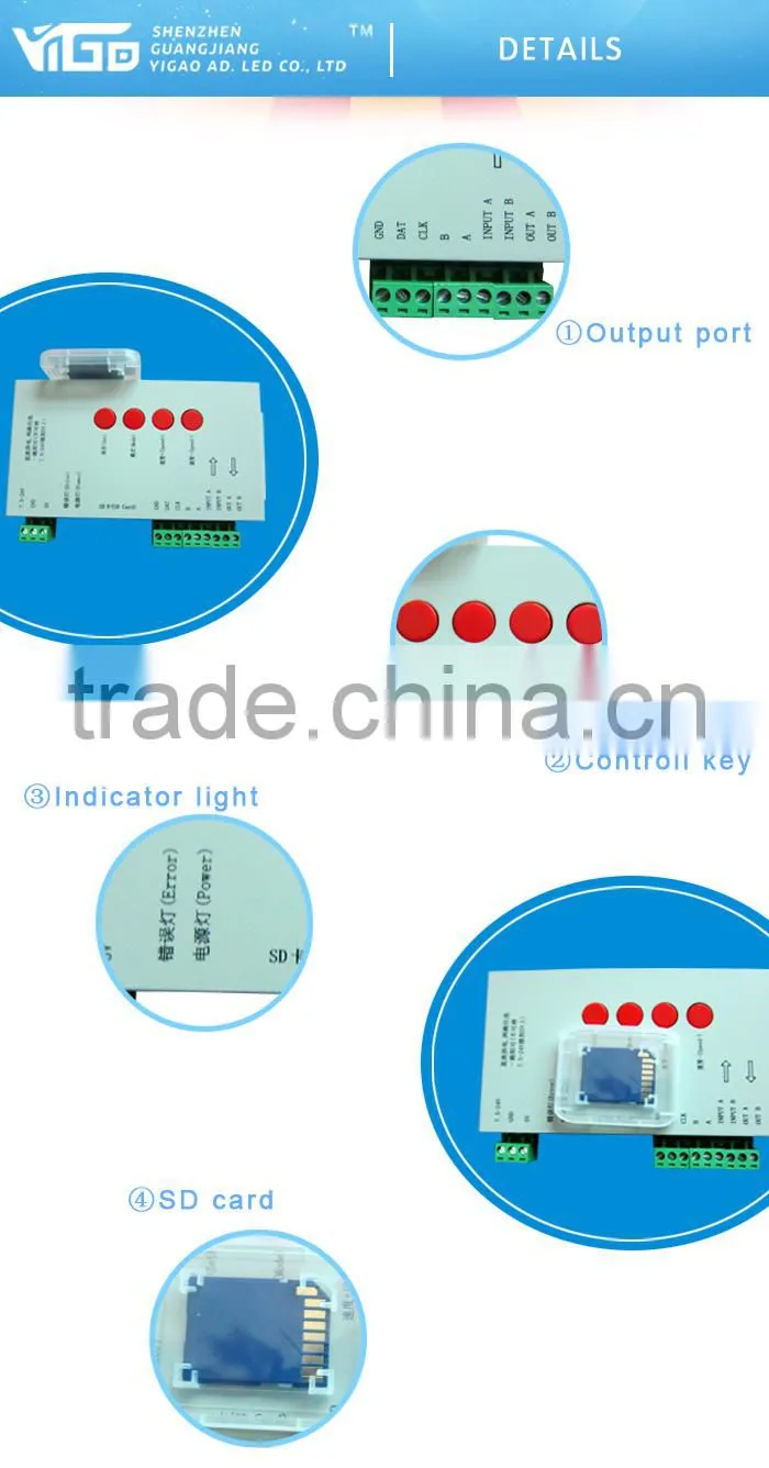 T1000s ucs 1903 led controller with sd card factory