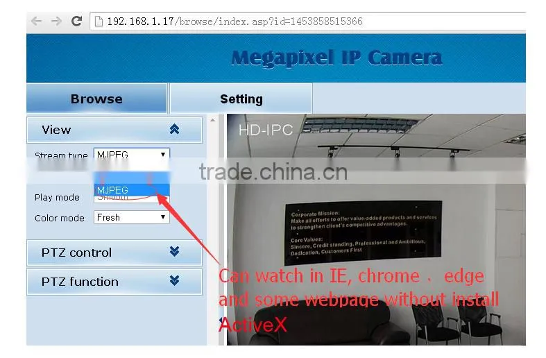 Professional security ip camera with CE certificate