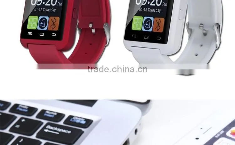 Healthy life 1.44 inch Anti-lost three color u8 smart watch andriod