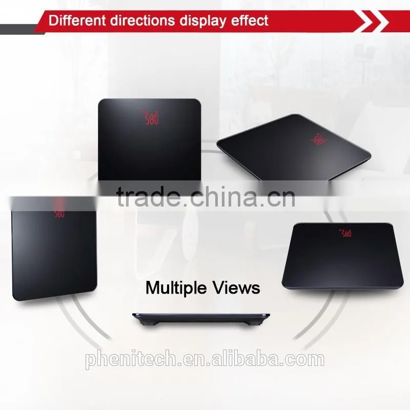 Digital tempered glass bluetooth bathroom weight scale with CE