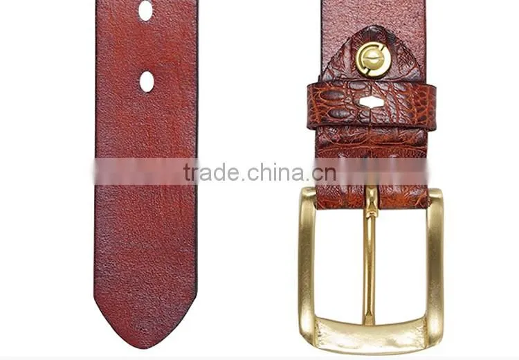 2015 mens elegant crocodile leather belt