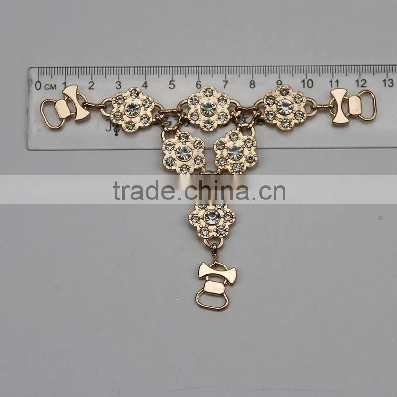 hot sell decoration shoes clips for wedding shoes gold crystal