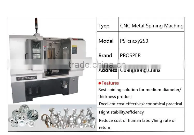 Pipe necking spinning, Automatic spinning machines, CNC spinning machine metal spinning machine