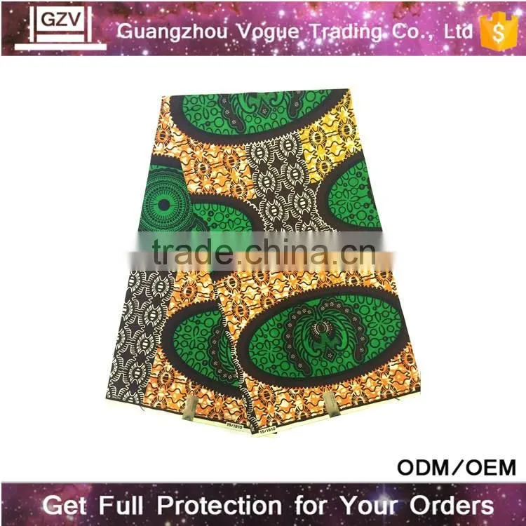 Online wholesale 100% cotton african real wax sanhe quality wax printing fabric