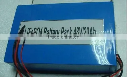 E bike lithium LiFePO4 battery pack ,48v 20ah