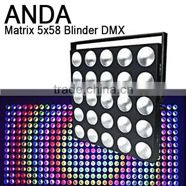 2016 factory price DMX led 5X5 matrix blinder light for new year stage decoration led effect light