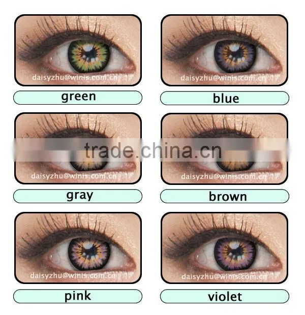 Eclipse RA wholesale tri color contact lens 1 year soft circle lenses